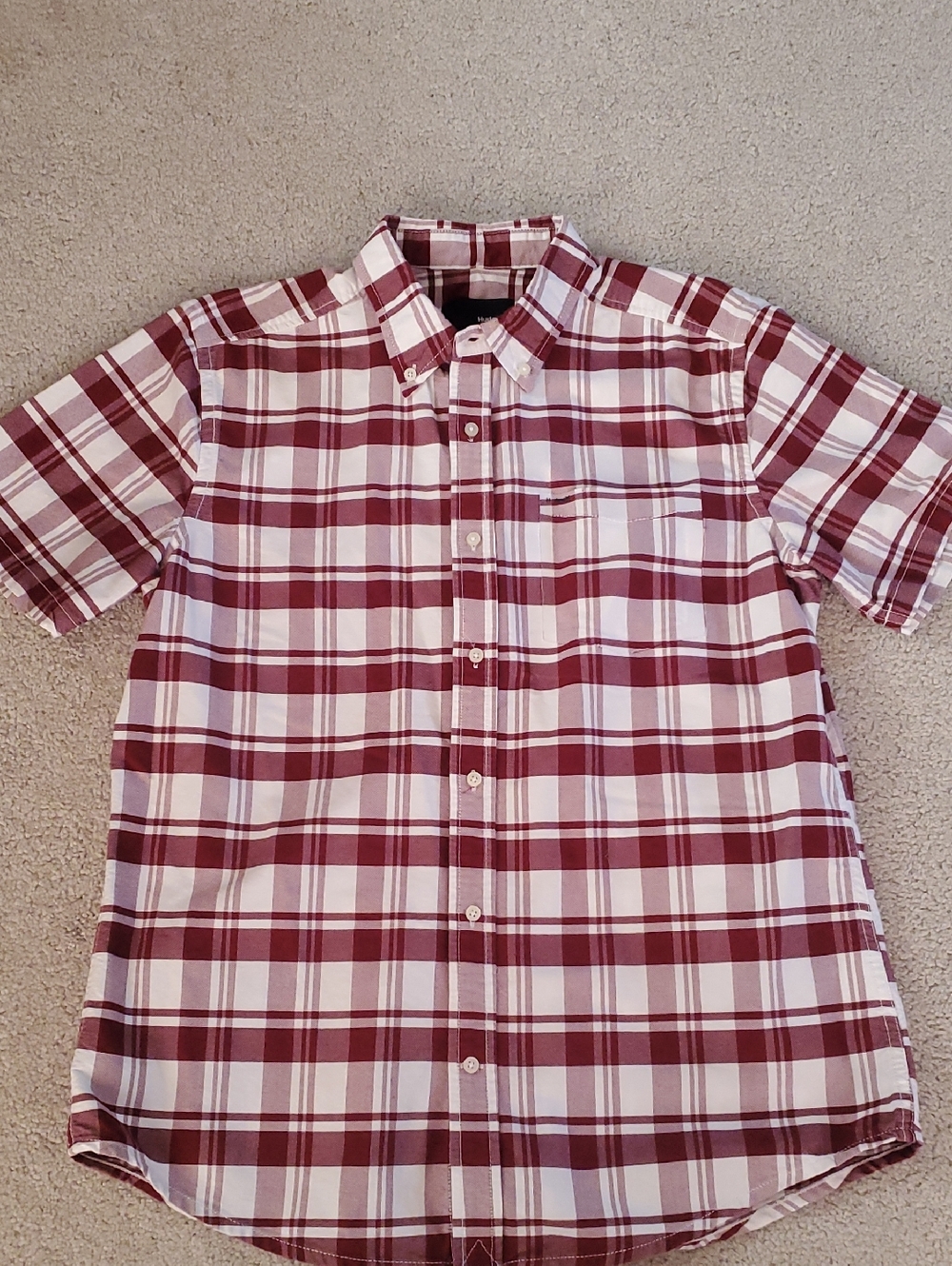 Hurley Men's M Short-Sleeve Plaid
